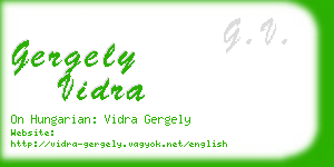 gergely vidra business card